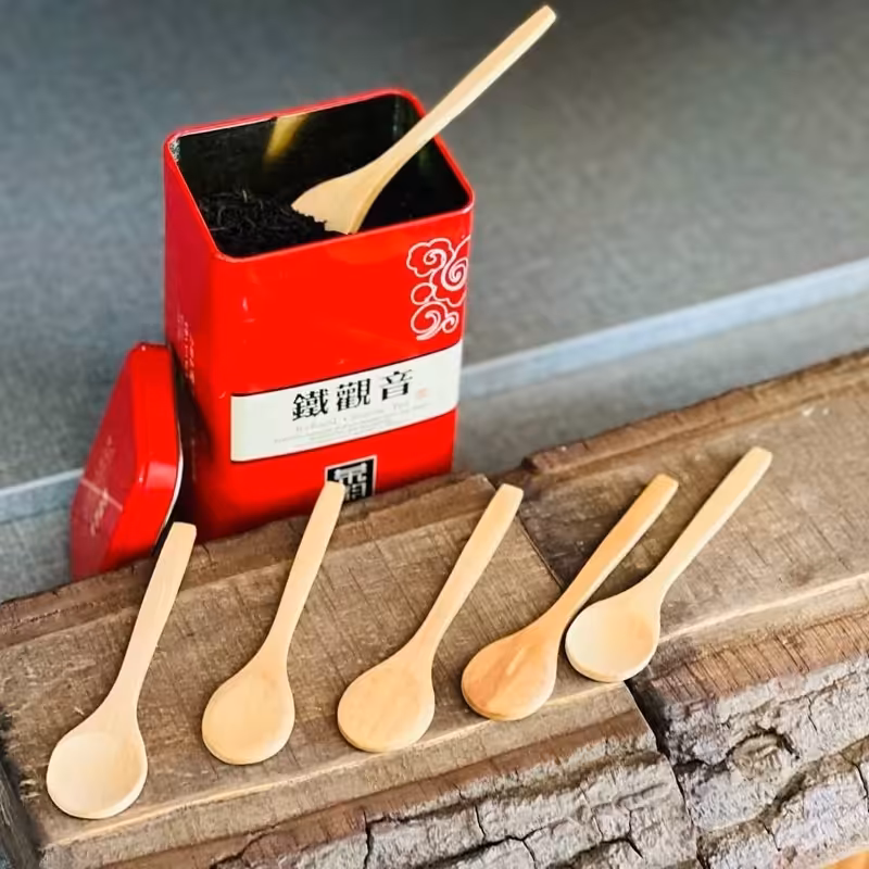 قاشق ادویه چوبی 6 عددی | amazonchi