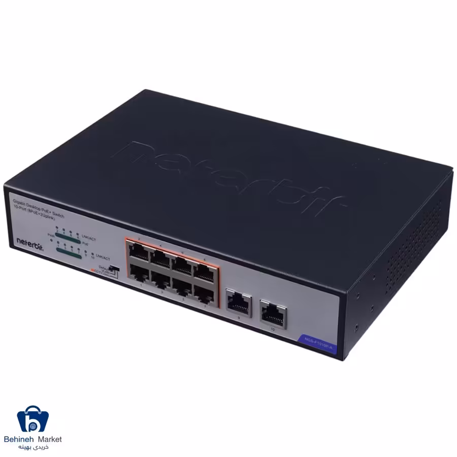 سوییچ 10 پورت نتربیت مدل NGS-F1010P-A