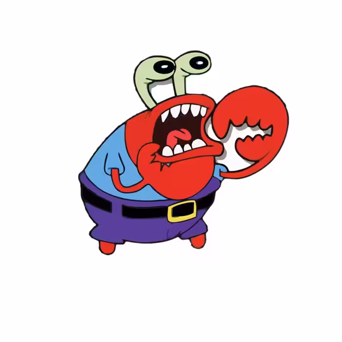 استیکر تزئینی موبایل طرح آقای خرچنگ مدل STM656