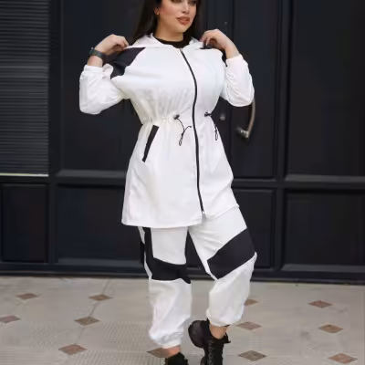 مانتو شلوارپرچمی میکرو