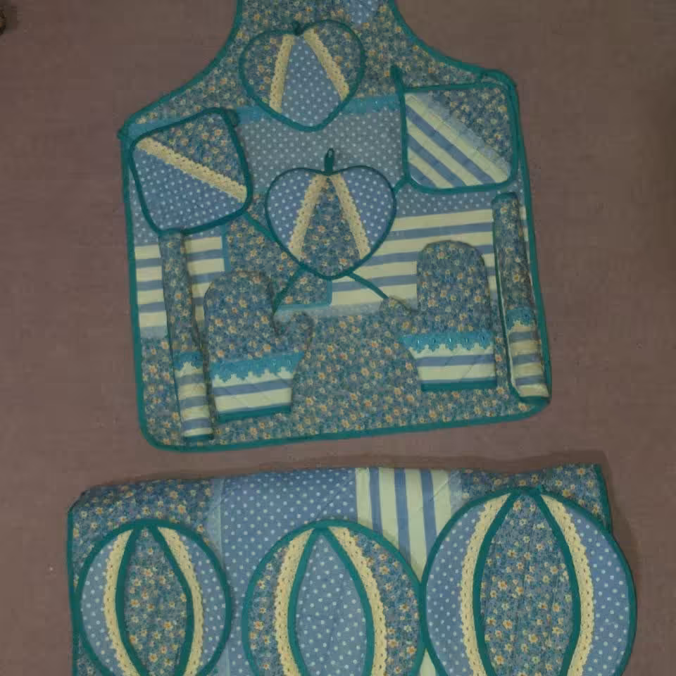 سرویس پارچه ای آشپزخانه 14تکه 