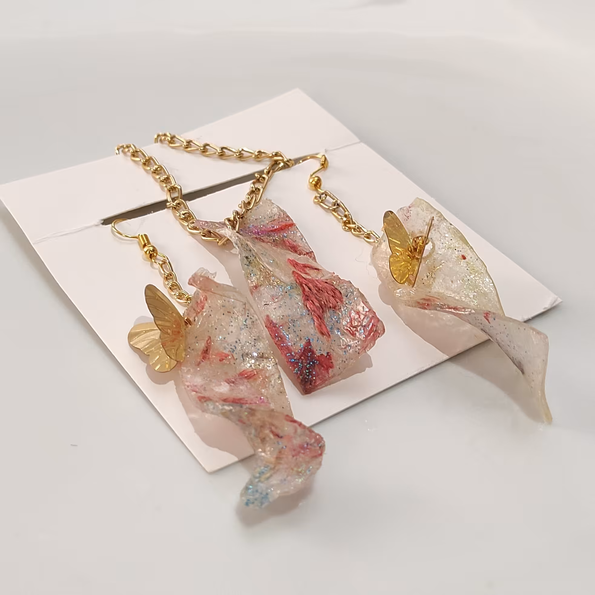 بدلیجات ست گردنبند گوشواره رینگی دست ساز طرح مدل سال گردن بند گوشواره ست بدلیجات 