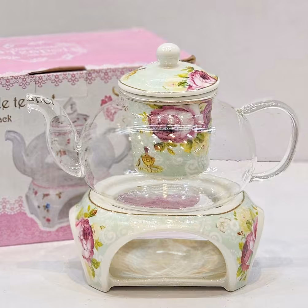 قوری پیرکس  وارمرسرامیکی.دارای صافی سرامیکی