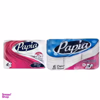 دستمال کاغذی حوله ایی و دستمال توالت پاپیا مدل T24_H6مجموعه 30 عددی