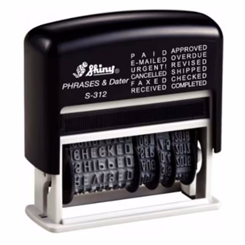 خرید دستگاه مهر شاینی مدل S-312 تاریخ و 12 مطلب