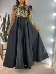 پیراهن شب زنانه تور مدل سولماز
