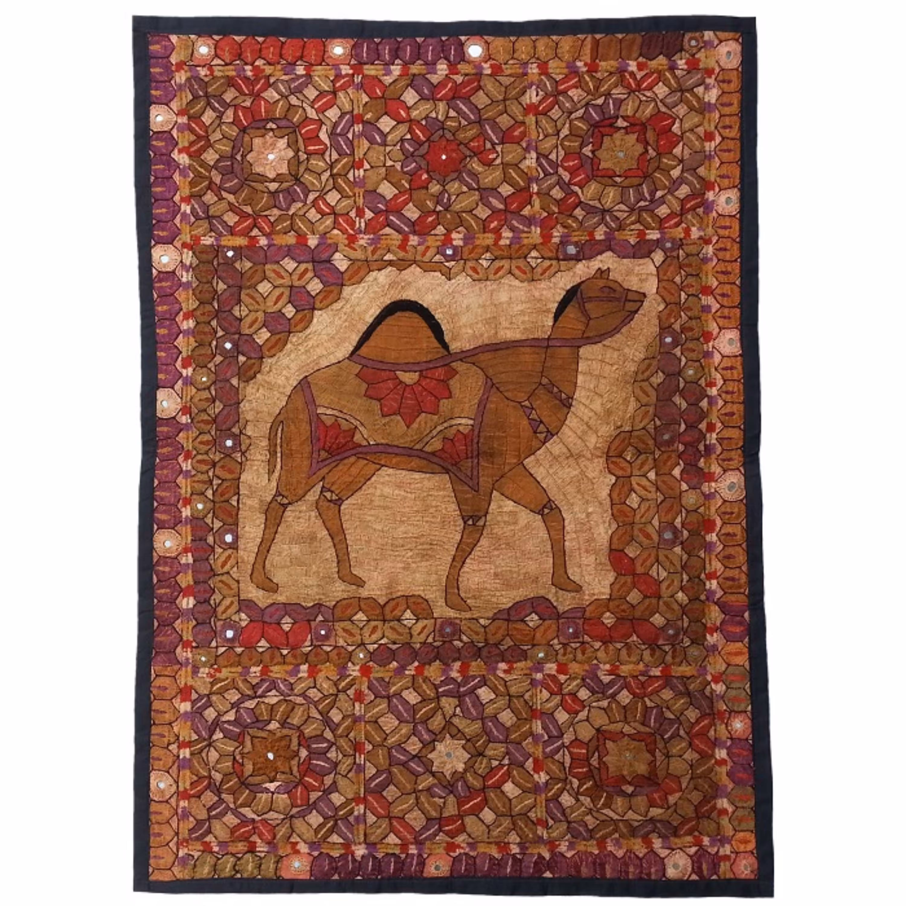 رومیزی سوزن دوزی ابریشم دیوار کوب کد GHAAB29 