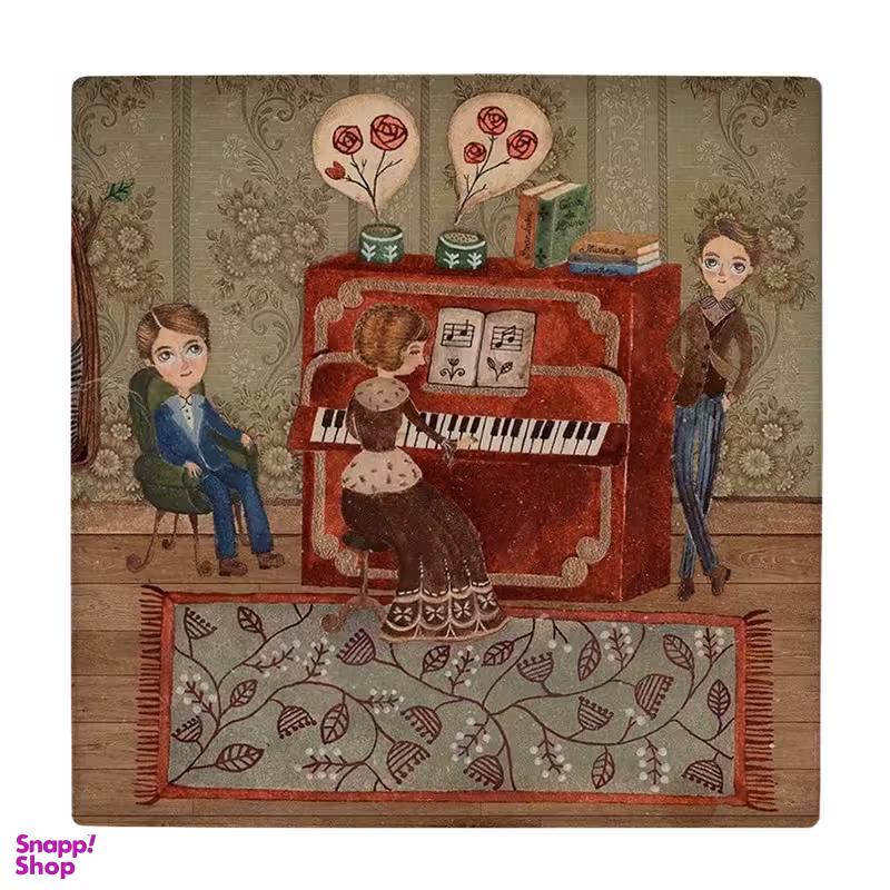 زیر لیوانی  طرح بانوی نوازنده کد 6086946_5140