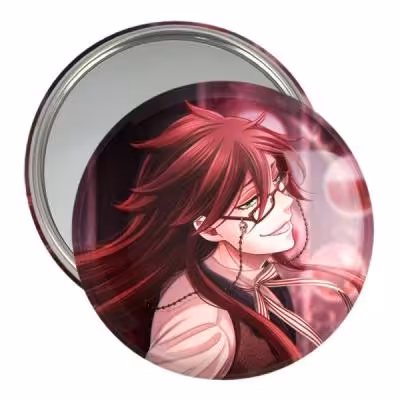 آینه جیبی خندالو مدل گریل انیمه خادم سیاه Black Butler کد 16340
