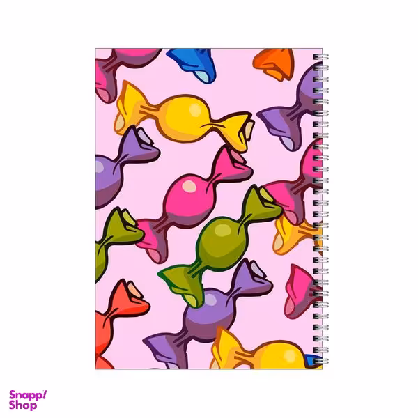 دفتر مشق 80 برگ بامبیلیپ طرح پترن آبنبات های رنگی کد 7838910