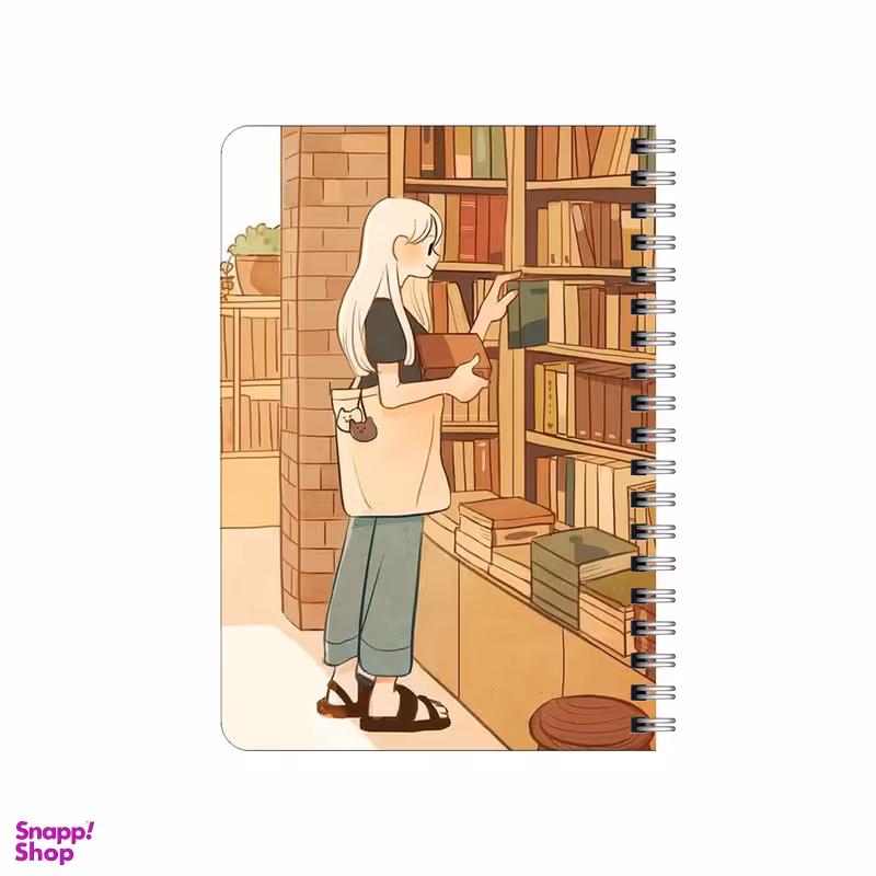 دفترچه یادداشت ۸۰ برگ بامبیلیپ مدل چوبی طرح دختر در کتابخانه کد 4977090