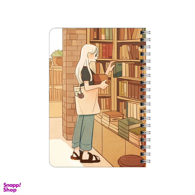 دفترچه یادداشت ۸۰ برگ بامبیلیپ مدل چوبی طرح دختر در کتابخانه کد 4977090