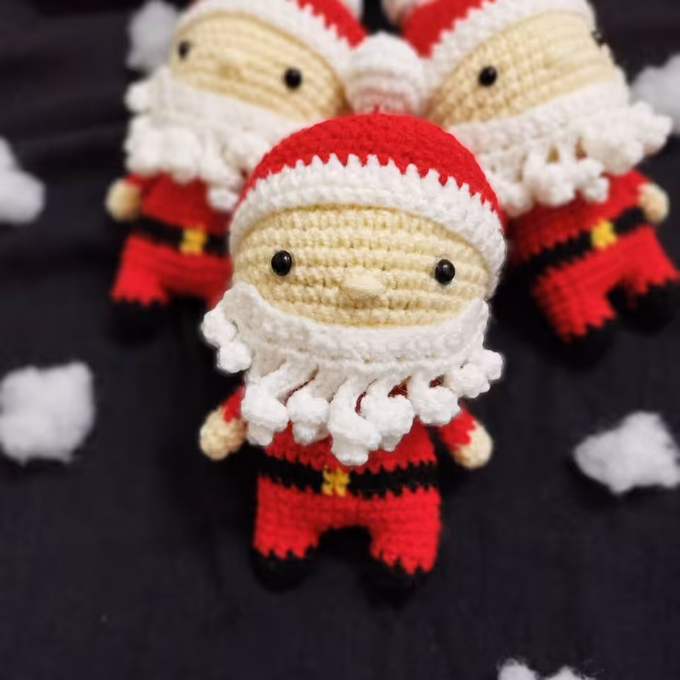 عروسک بافتنی بابانوئل 