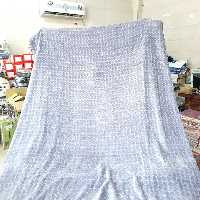 پتو دونفره ضخیم تمام برجسته برند شادیلون جنس درجه یک تک رنگ نقره ای