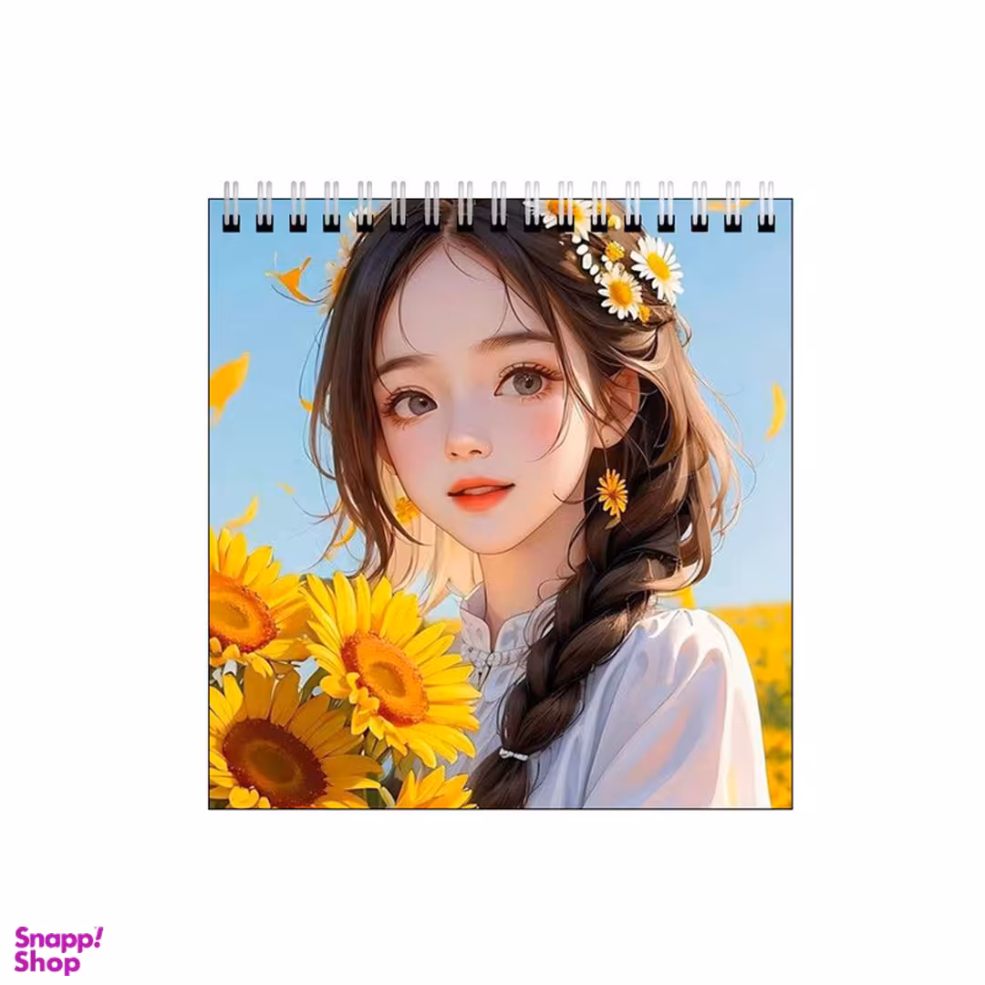 دفتر طراحی بامبیلیپ طرح دختر آفتابگردان تابستونی کد 8684922