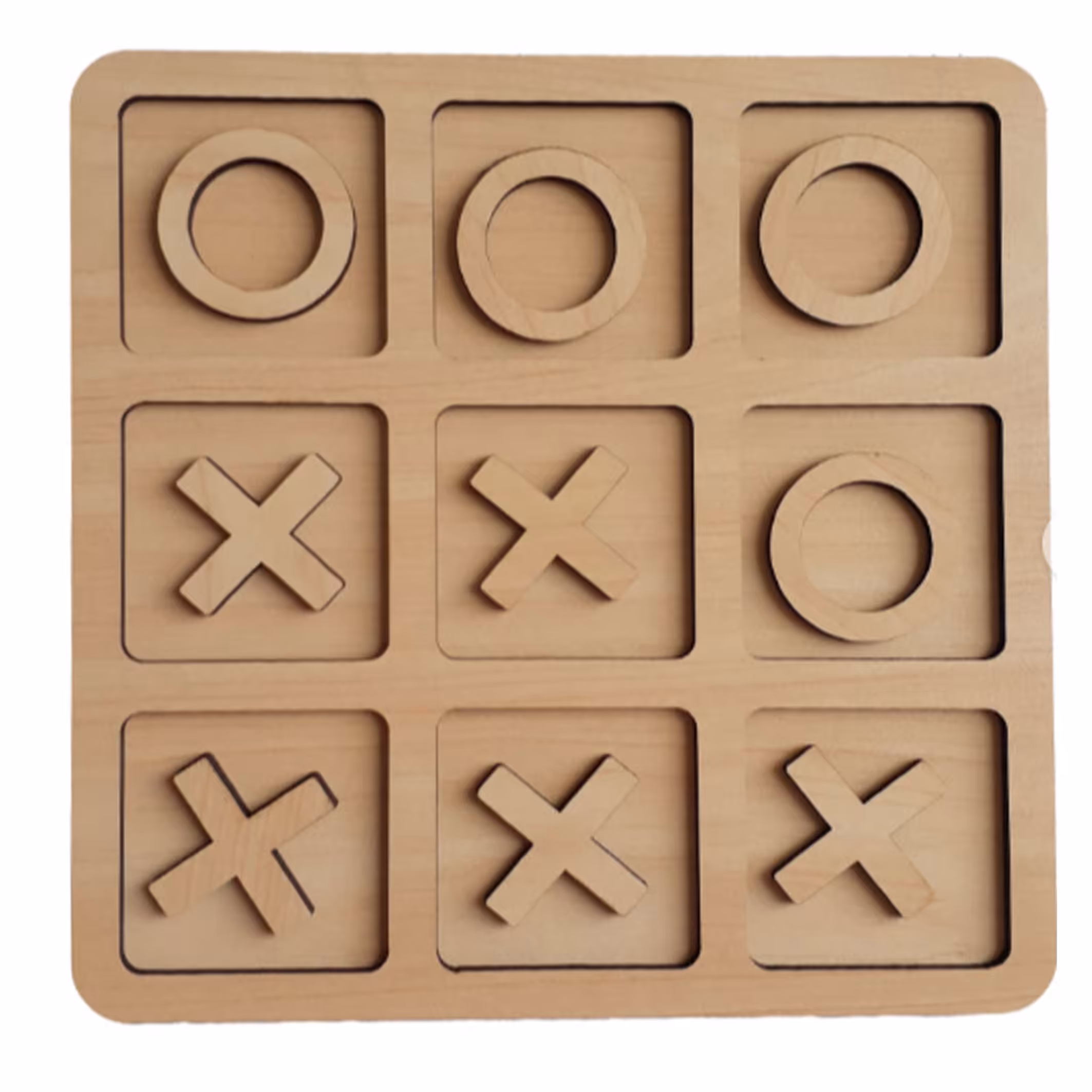 بازی فکری دوز  چوبی مدل جیبی رنگ کرم