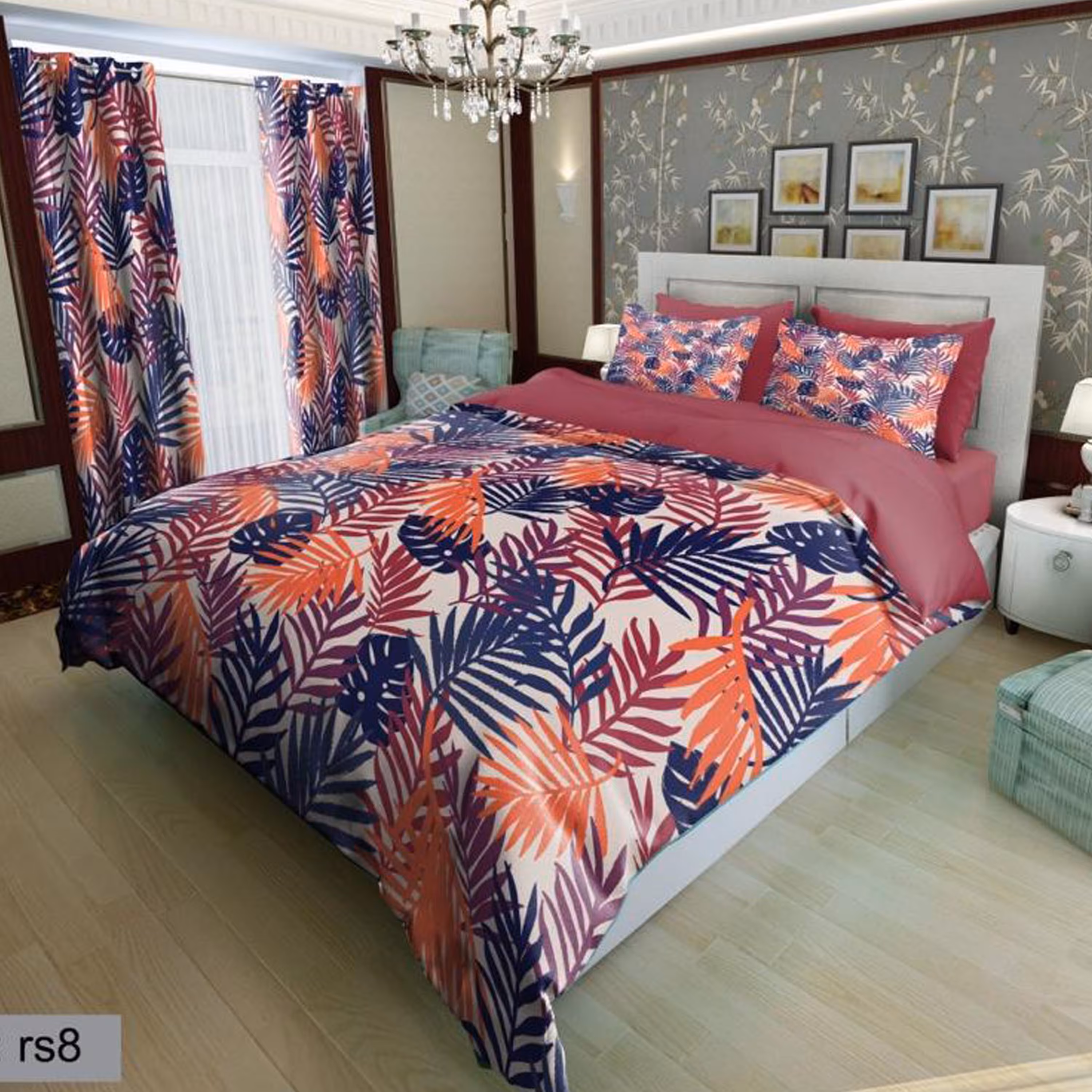 سرویس روتختی 2 نفره تنسل چاپی برندترک لند(Turk Land) rs 8