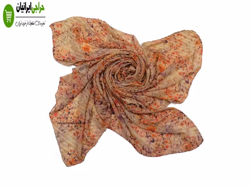 روسری کرپ حریر پلیسه کد 120