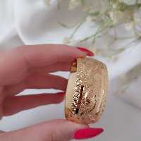 تکپوش طرح طلا 304055. سایز 1،2،3،4 بچگونه. پهنای دو سانتی. آبکاری درجه 1. کیفیت ساخت عالی. برنجی. ماندگاری بالا 5 