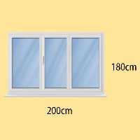 پنجره دوجداره upvc تک حالته سه تکه با پروفیل هافمن (پس کرایه و هزینه ارسال در مق