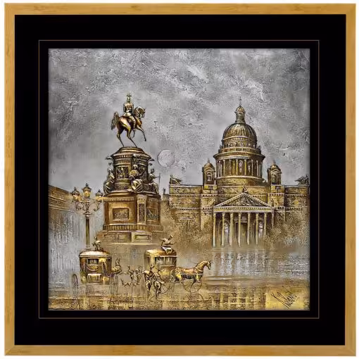 تابلو ورق طلا مدل POLSHCHAD AREA کد GW-99114-BLG-C