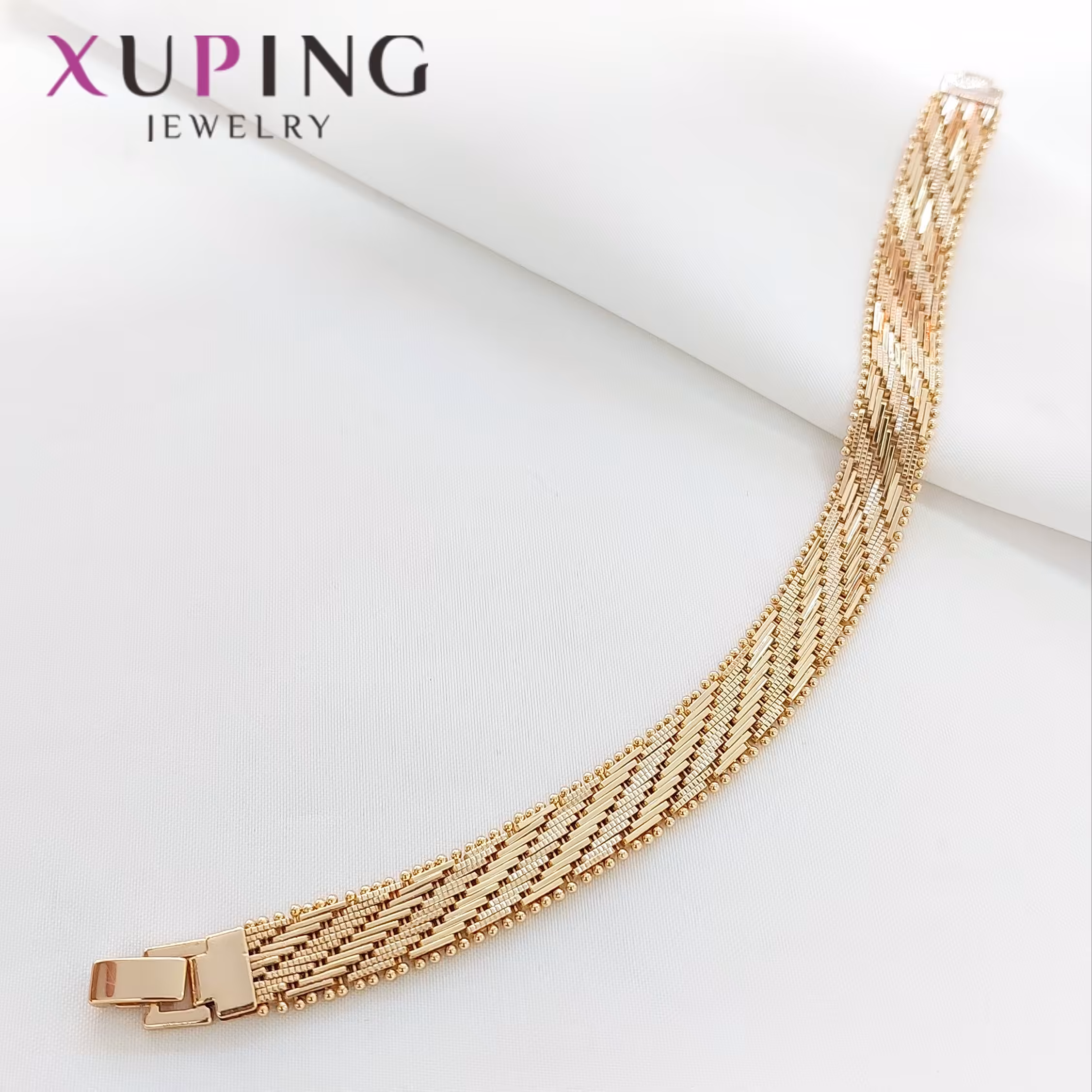 دستبند طرح طلای ژوپینگ با ثبات رنگ عالی و ضدحساسیت