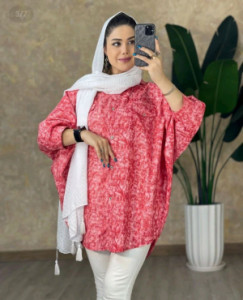 پانچو زنانه داکرون پنبه مدل مهلقا