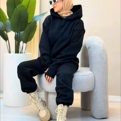 ست هودی شلوار دورس فینگردار.موجودی سوال شود