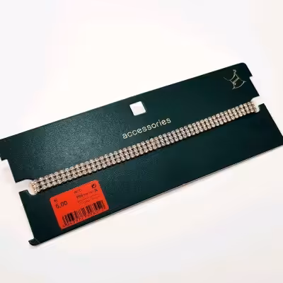 گلوبند طلایی مجلسی تنیسی نگین دار ، فری سایز ، قابل تنظیم