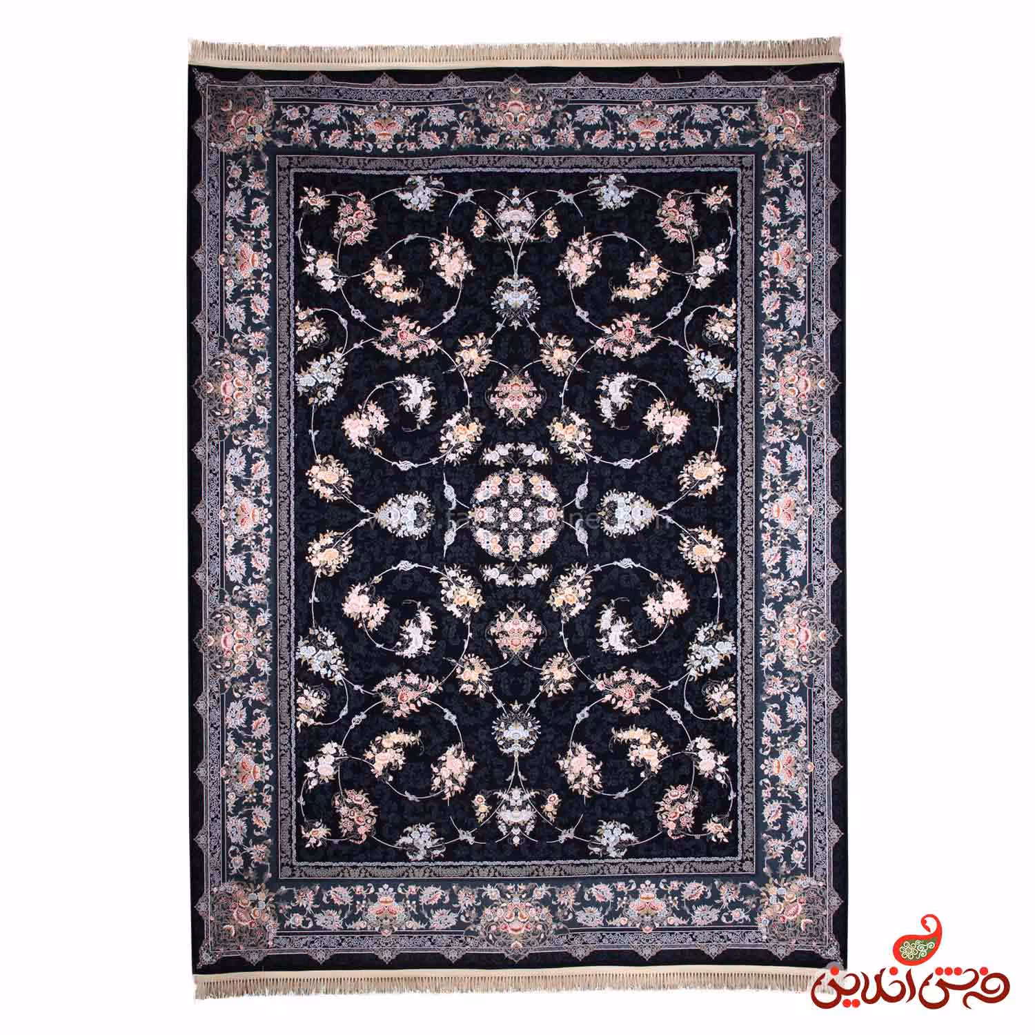 فرش ماشینی تهران طرح جانان سرمه ای