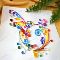 تابلوی ملیله کاغذی (تابلوی پرنده ی عشق)