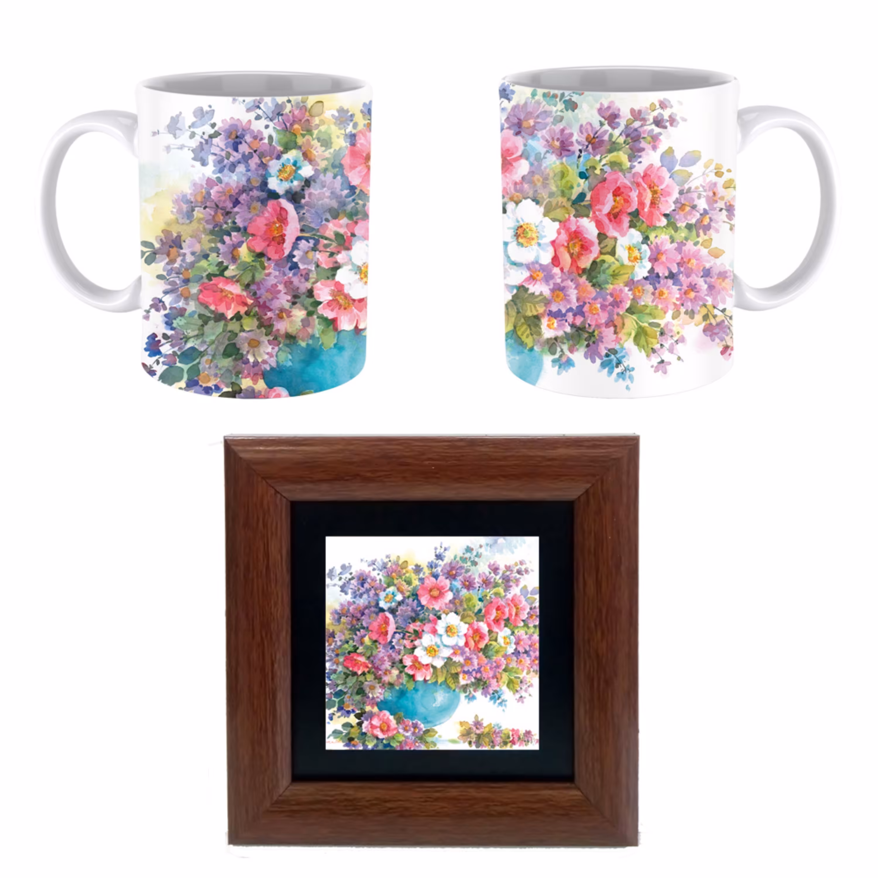 ست ماگ سرامیکی و تابلوی دیواری(کد7)1عدد ماگ 1عدد قاب