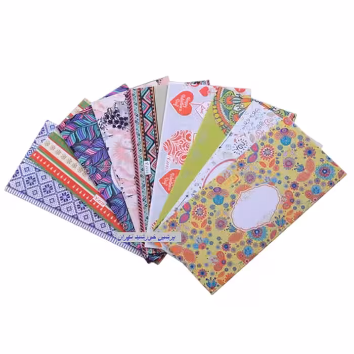 پاکت پول گلاسه مقوایی 100 عددی