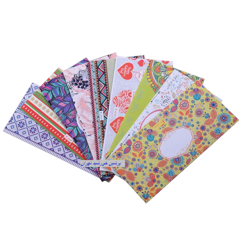 پاکت پول گلاسه مقوایی 100 عددی