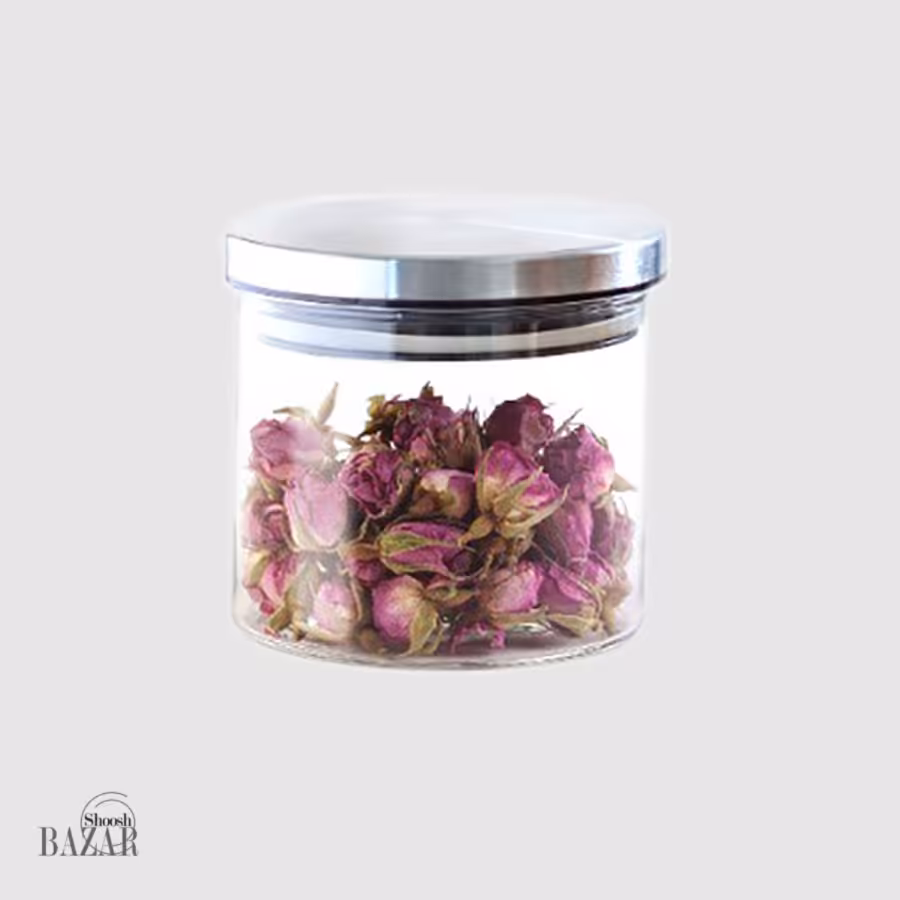 بانکه ادویه 300 شیشه ای در استیل یونیک کد UN-1279