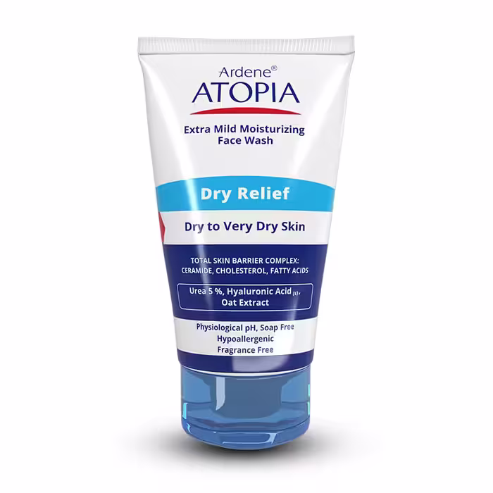 لوسیون شوینده و مرطوب کننده بسیار ملایم صورت مدل Dry Relief آتوپیا آردن | 150ml