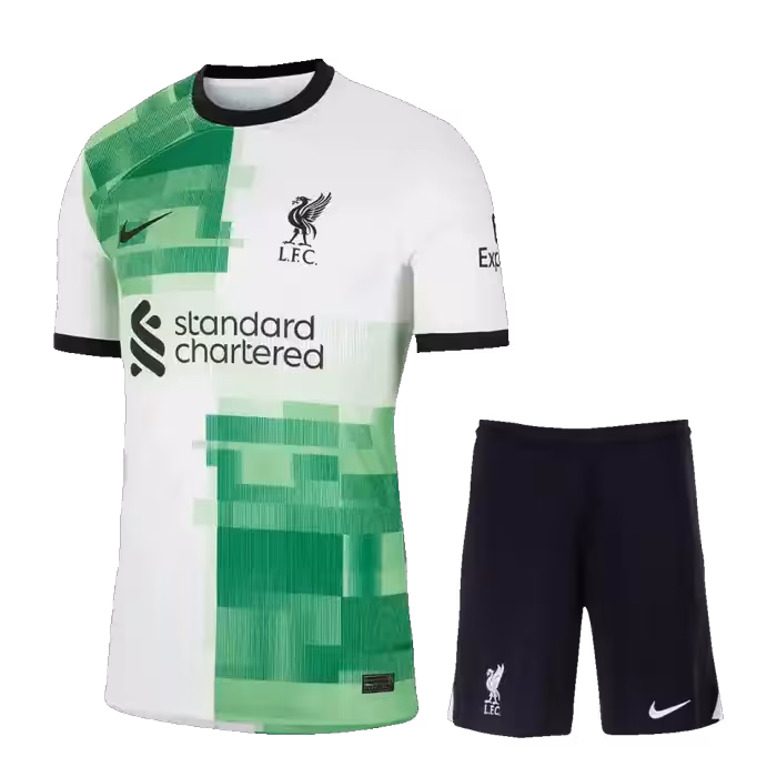 کیت دوم پلیری لیورپول 2024 ست پیراهن و شورت با لوگوی ژله ای و تایلندی