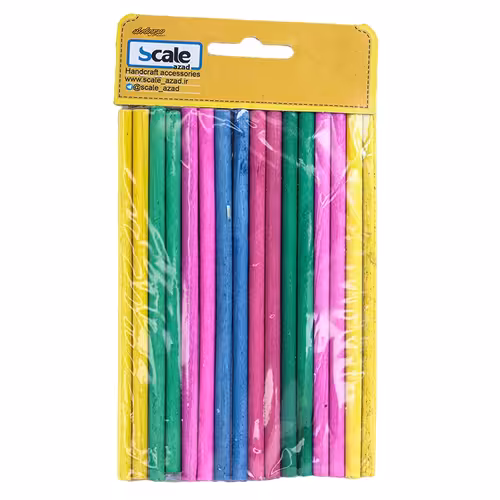 چوب بستنی گرد رنگی