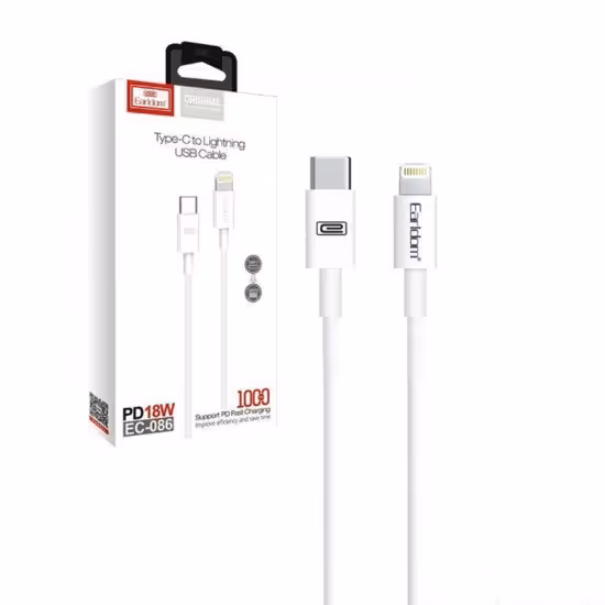 کابل (Type-c to Lightning) طول 1 متر ارلدام (EARLDOM) مدل EC-086

