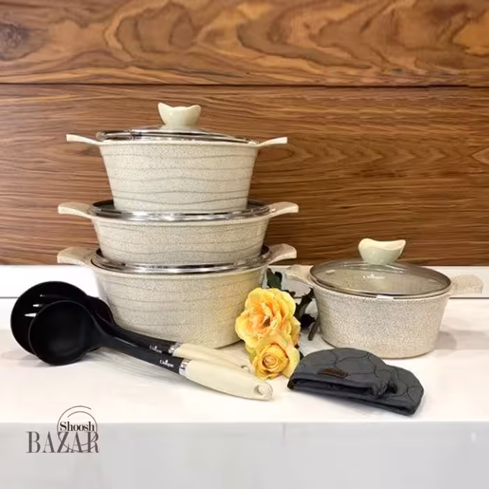 سرویس 11 پارچه کرم گرانیت لاین یونیک کد 7877