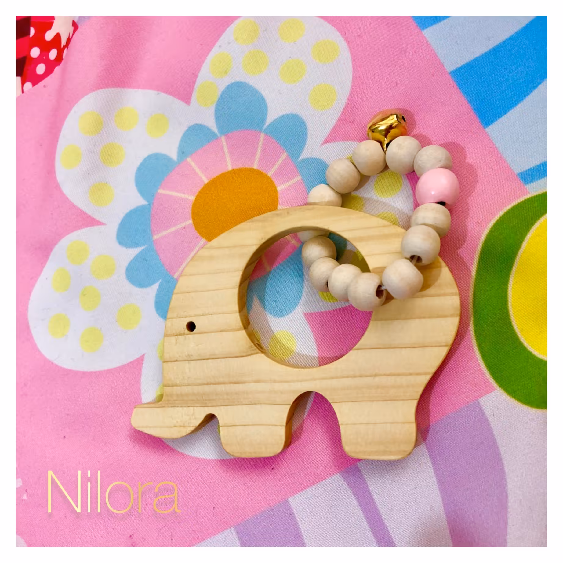 جغجغه چوبی طرح فیل