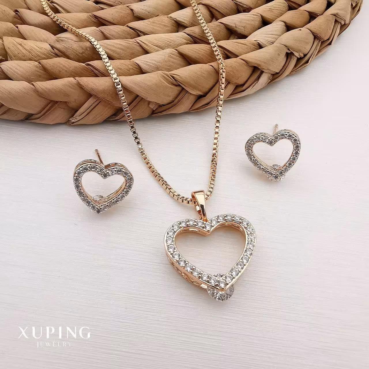 نیم ست طرح قلب برند ژوپینگ کد 02