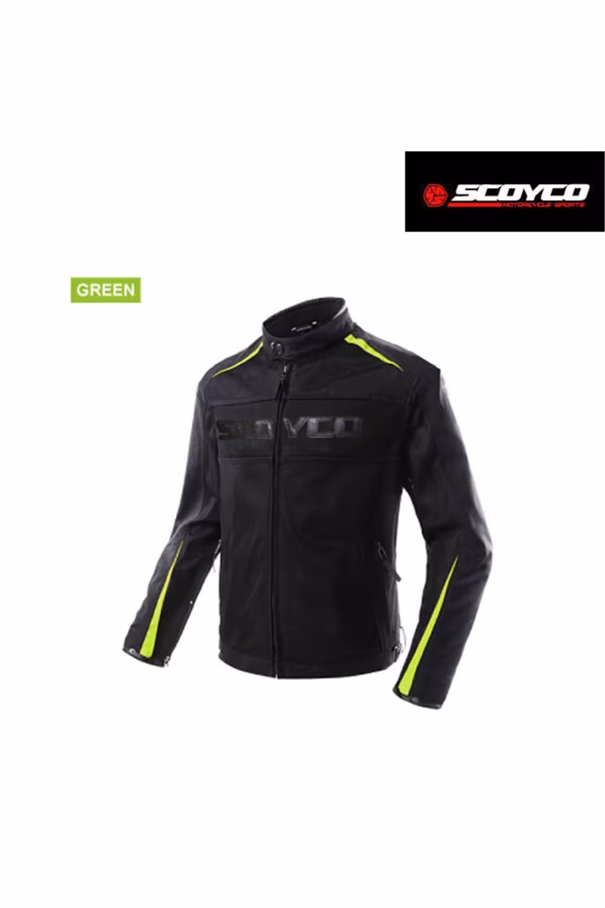 کاپشن موتورسوار مشکی مردانه مونت SCOYCO JK63 نئون سیاه Scoyco