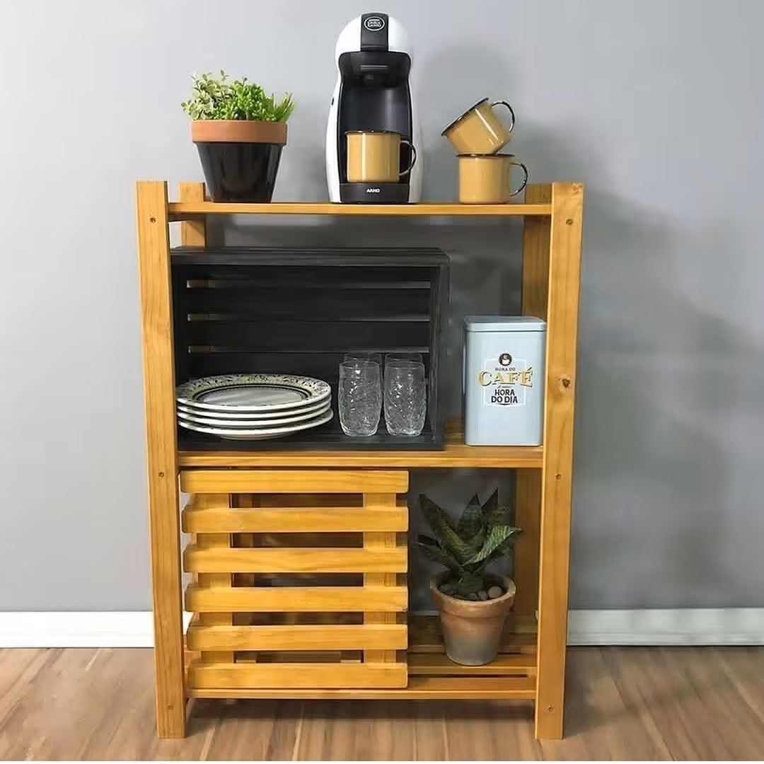 استند و میز کافه بار چوبی چوب روس رنگ قهوه ای روشن ضد آب