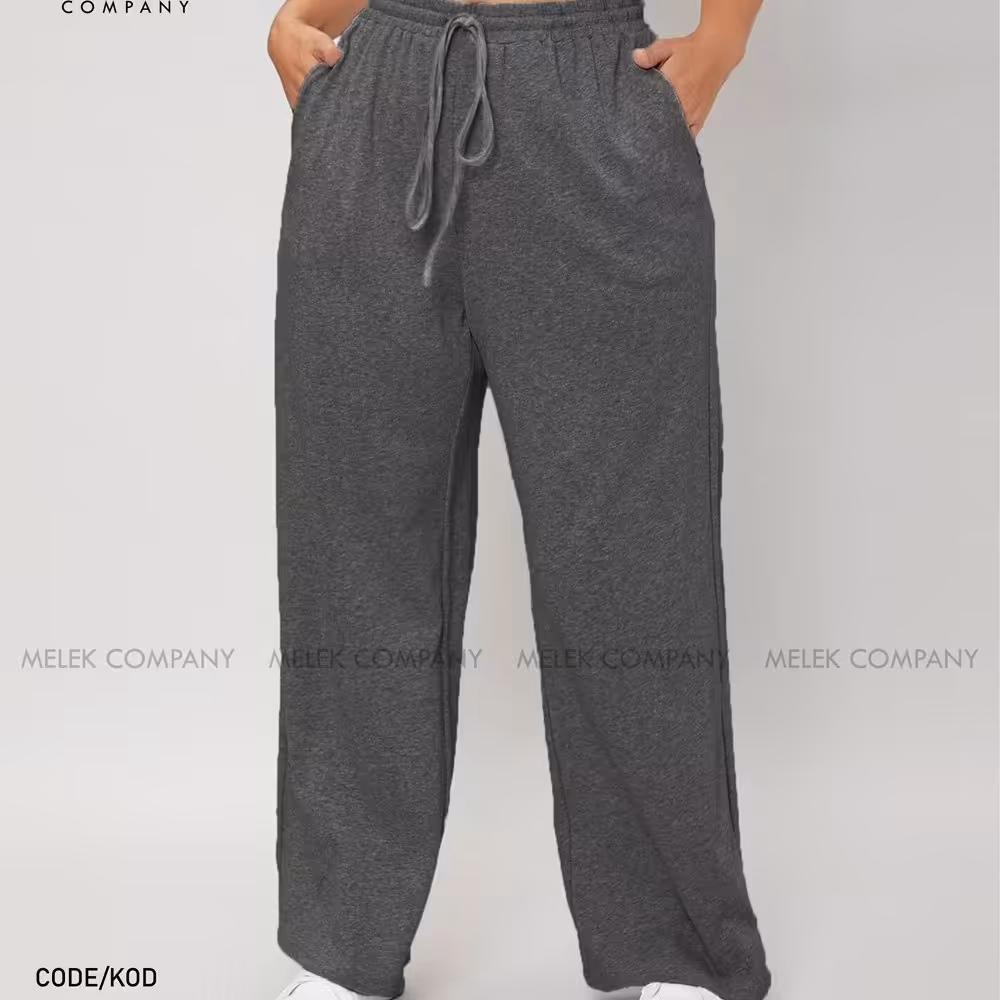 شلوار 7464 فوتر دمپا گشاد پاییزه فریسایز 48-60 ارسال رایگان 