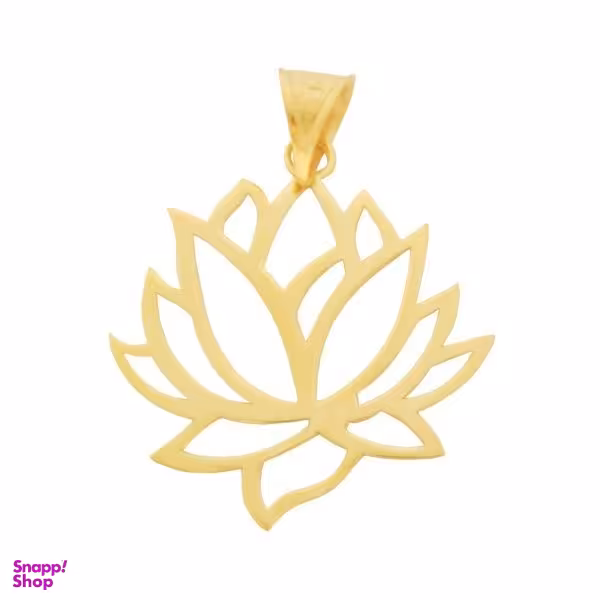 آویز گردنبند طلا 18 عیار زنانه شمیم گلد گالری طرح نیلوفر آبی کد UN078