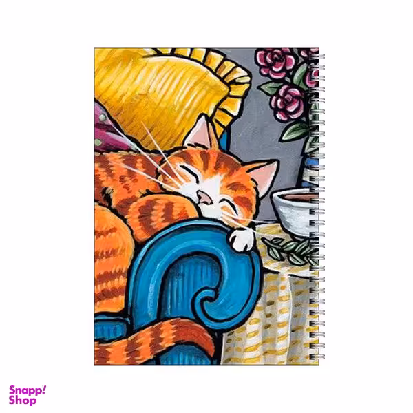 دفتر مشق 50 برگ بامبیلیپ طرح گربه روی مبل راحتی کد 9780724