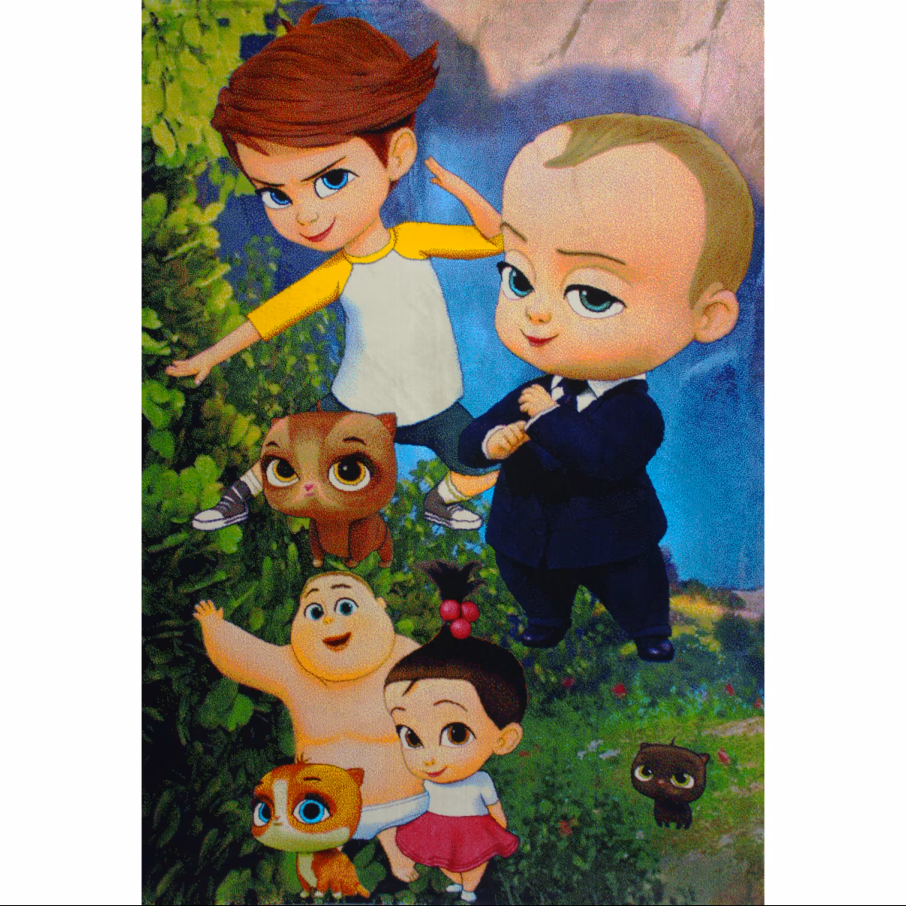 فرش ماشینی افرند طرح کودک مدل بچه رئیس کد 154 (چهار متری)