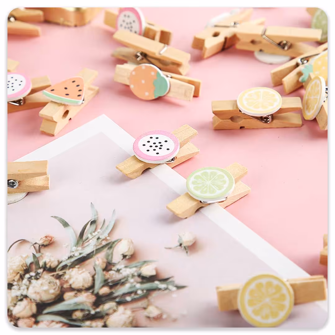 گیره چوبی میوه ای 50 عددی