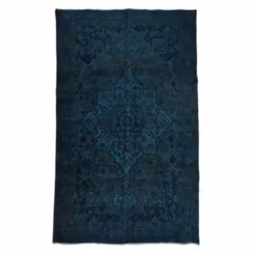 فرش دستبافت رنگ شده پنج و نیم متری مدل وینتج کد 1405112(فروش چکی 6 ماهه با کد تخفیف farshgereh)